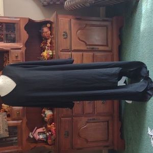 Woman's black sheer maxi high/low shear overlay. Size XXL